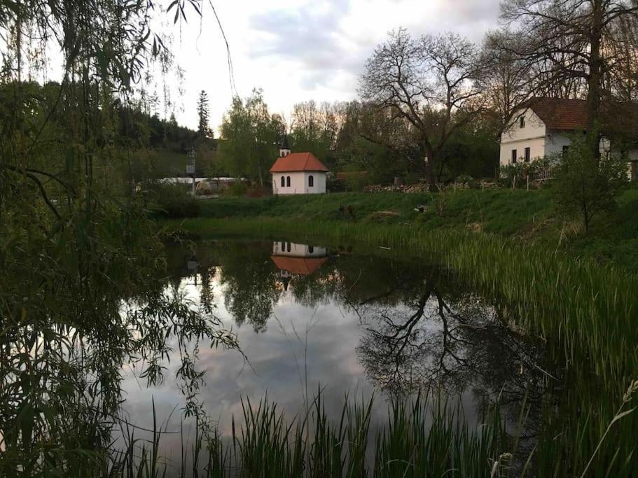 127 Let Stara Chalupa Se Spanim Na Peci A Finskou Saunou Jistebnice Buitenkant foto